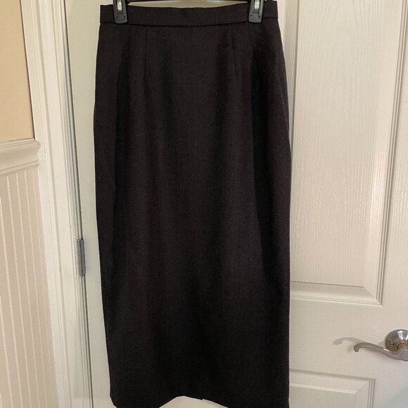 PRESTON & YORK SLATE GREY LONG A-LINE SKIRT SIZE 10 - Picture 1 of 10